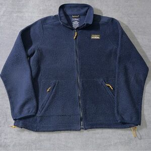 L.L. Bean Women's Navy Fleece Jacket Size L